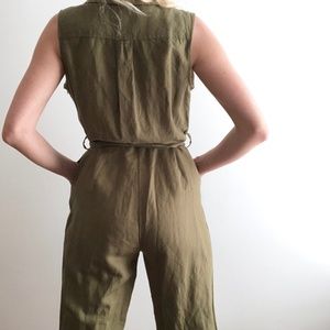 nicole miller linen jumpsuit